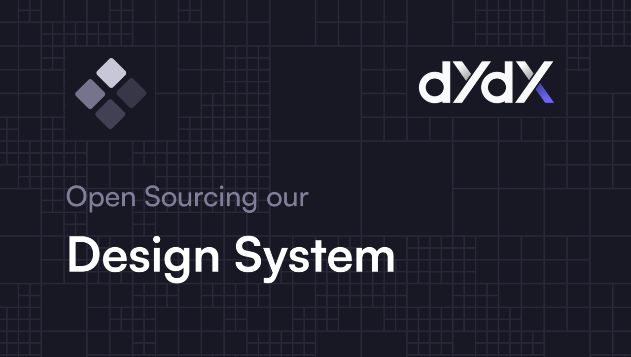 Apresentando o sistema de design Open-Source da DYDX