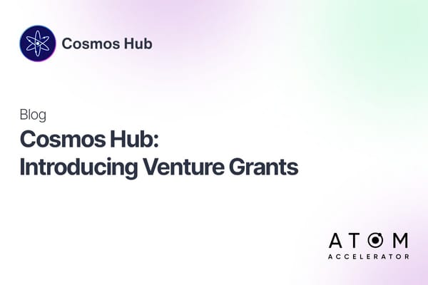 COSMOS HUB: Apresentando Venture Grants